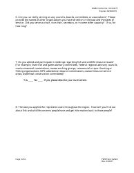FWS Form 3-2322 Regional Council Applicant Interview, Page 3