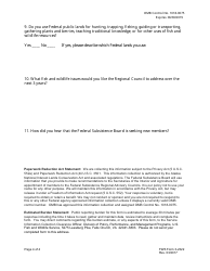 FWS Form 3-2322 Regional Council Applicant Interview, Page 4