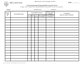 FWS Form 3-2380 &quot;Tracking Sheet &amp; Household Consent Form&quot;
