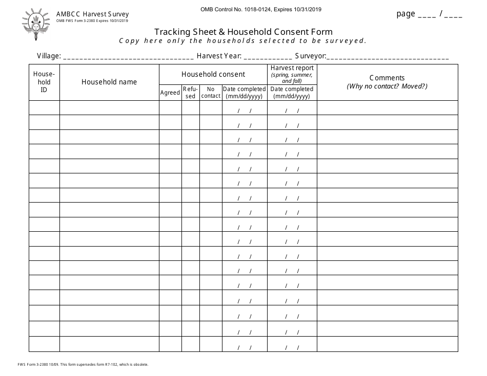 FWS Form 3-2380 - Fill Out, Sign Online and Download Printable PDF ...