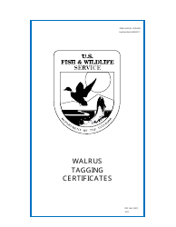FWS Form 3-2415 Walrus Certificate