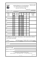 FWS Form 3-2415 Walrus Certificate, Page 3