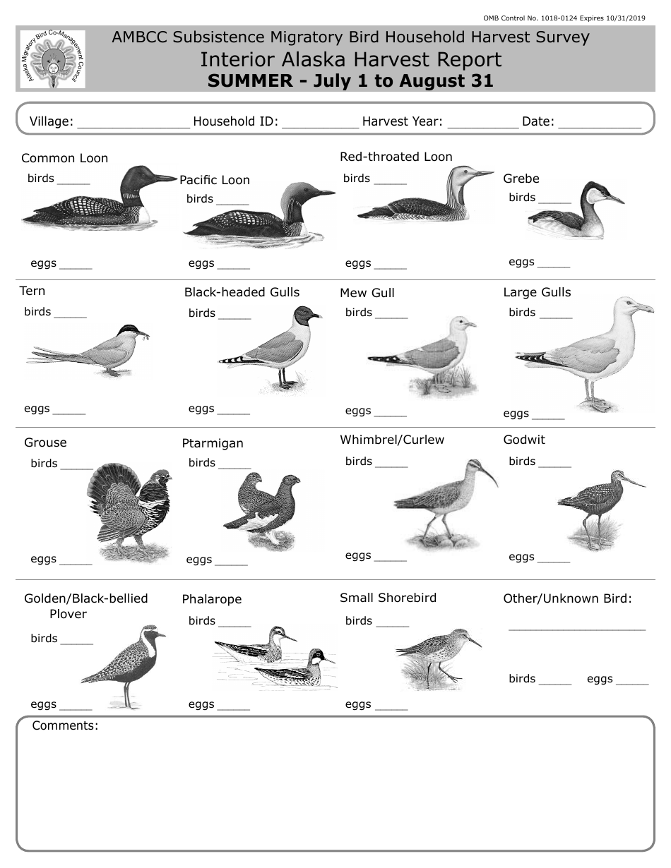 FWS Form 3-2381-3 Interior Alaska Harvest Report, Page 4