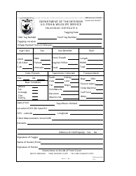 FWS Form 3-2414 Polar Bear Certificate, Page 3