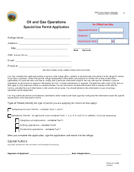 FWS Form 3-2469 Special Use Permit Application - Oil and Gas Operations