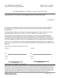 Document preview: Form BOEM-0152 Relinquishment of Federal Ocs Oil and Gas Lease
