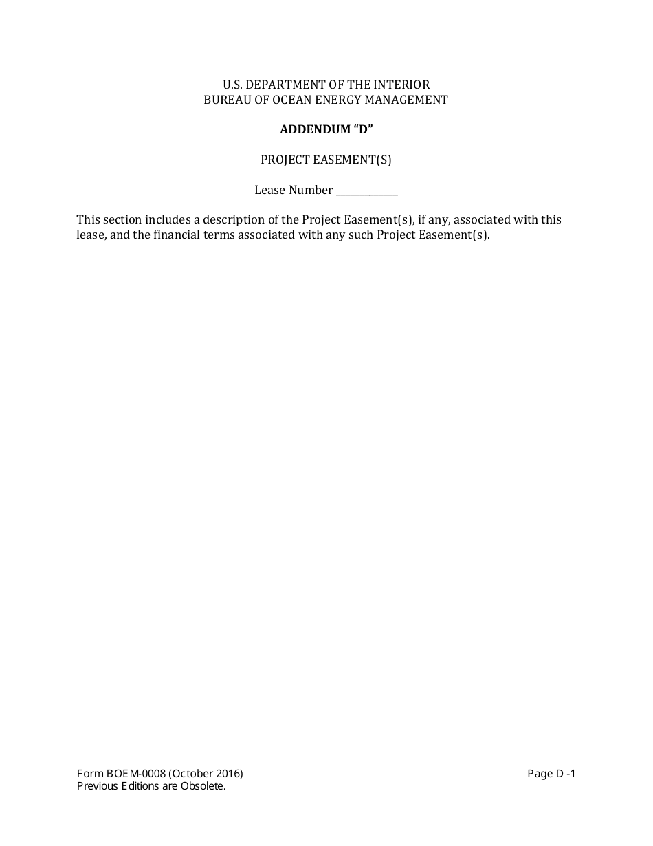Form BOEM-0008 Commercial Lease of Submerged Lands for Renewable Energy Development on the Outer Continental Shelf, Page 14
