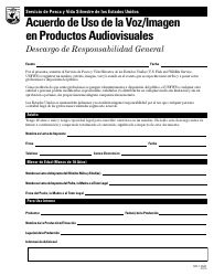 Document preview: FWS Formulario 3-2260S Acuerdo De Uso De La Voz/Imagen En Productos Audiovisuales - Descargo De Responsabilidad General (Spanish)