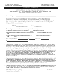 Form BOEM-1019 Insurance Certificate