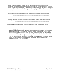 Form BOEM-0134 Application for Permit or Authorization to Conduct Geological or Geophysical Prospecting or Exploration for Mineral Resources or Notice of Scientific Research on the Outer Continental Shelf Related to Minerals Other Than Oil, Gas, and Sulphur, Page 11