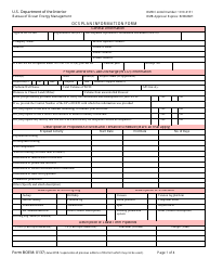 Document preview: Form BOEM-0137 Ocs Plan Information Form