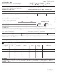 Document preview: ATF Form 3310.11 Federal Firearms Licensee Firearms Inventory Theft/Loss Report