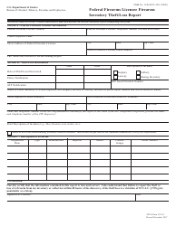 ATF Form 3310.11 Federal Firearms Licensee Firearms Inventory Theft/Loss Report