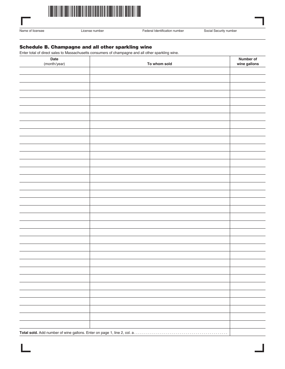 Form AB-DS Alcoholic Beverages Excise Return Direct Shipments to Massachusetts - Massachusetts, Page 3