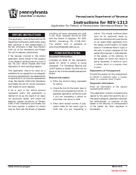 Form REV-1313 Application for Refund of Pennsylvania Inheritance/Estate Tax - Pennsylvania, Page 3