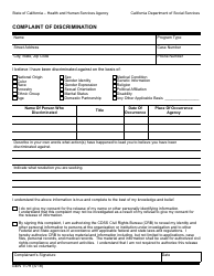Document preview: Form GEN1179 Complaint of Discrimination - California