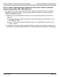 Form LIC606 Residential Care Facility for the Elderly Disclosure Worksheet - California, Page 6