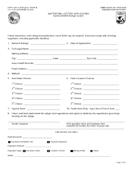 Document preview: FWS Form 3-2355 Waterfowl Lottery Application