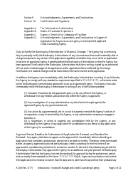 Instructions for Application for Approval as a Nonprofit Budget and Credit Counseling Agency, Page 2