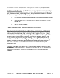 Instructions for Application for Approval as a Nonprofit Budget and Credit Counseling Agency, Page 5