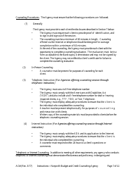 Instructions for Application for Approval as a Nonprofit Budget and Credit Counseling Agency, Page 7