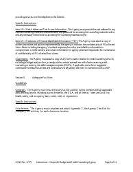 Instructions for Application for Approval as a Nonprofit Budget and Credit Counseling Agency, Page 8