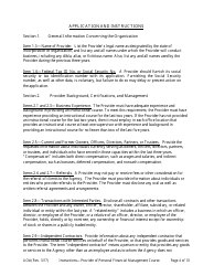 Instructions for Application for Approval as a Provider of a Personal Financial Management Instructional Course, Page 4