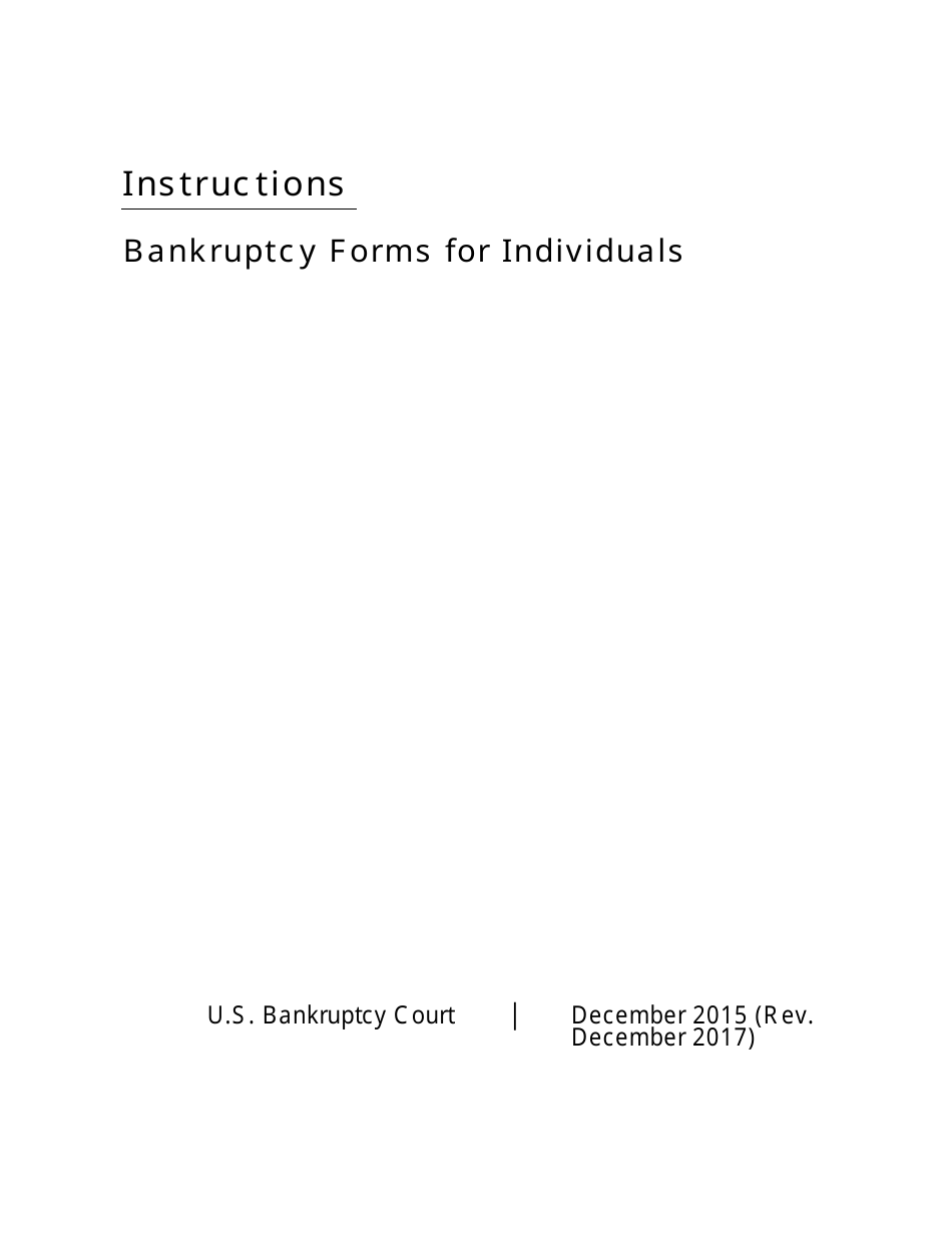 Instructions for Bankruptcy Forms for Individuals, Page 1