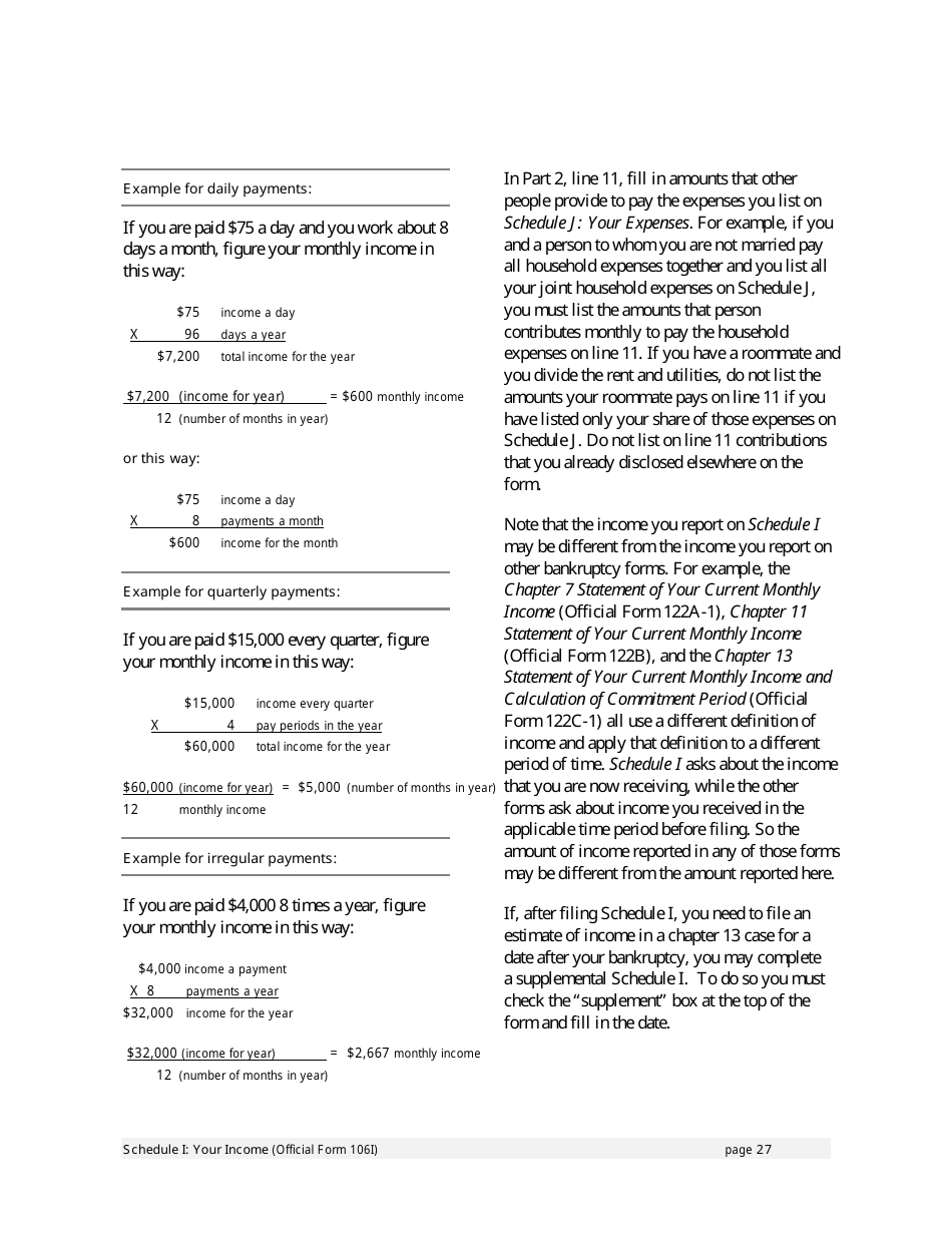 Instructions for Bankruptcy Forms for Individuals, Page 29