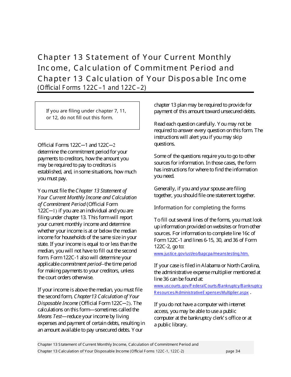 Instructions for Bankruptcy Forms for Individuals, Page 36