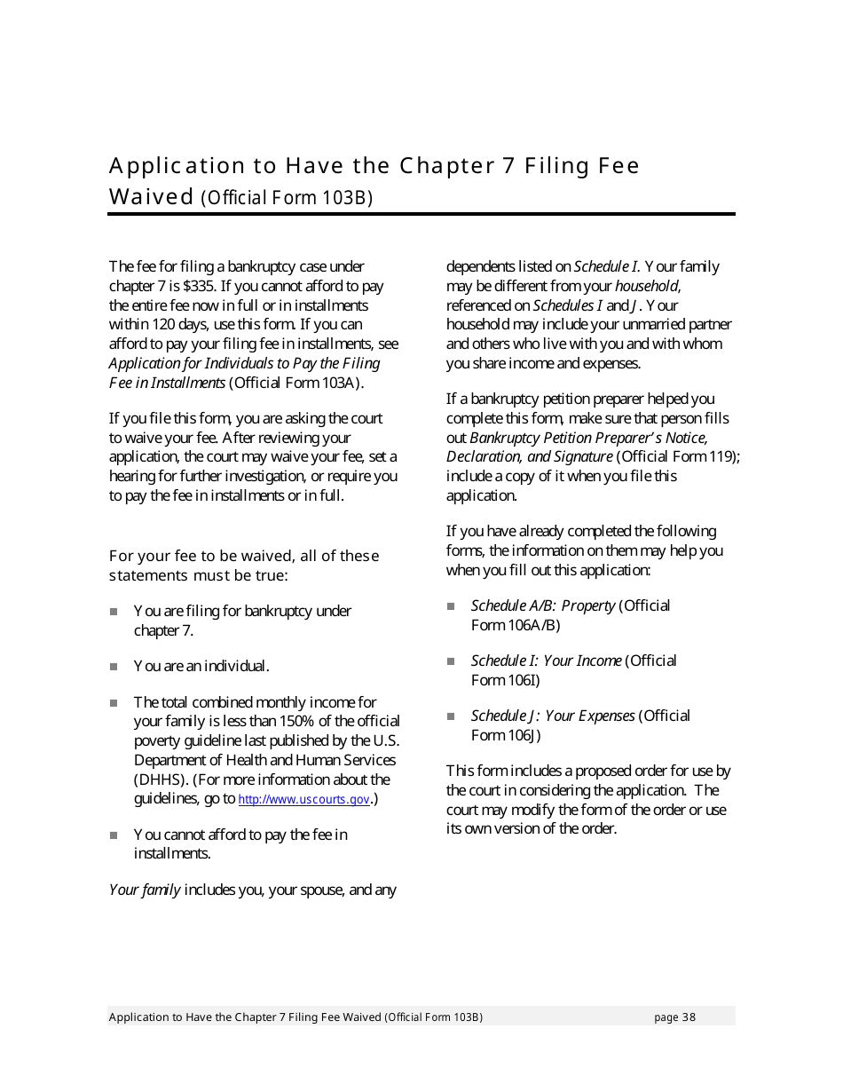 Instructions for Bankruptcy Forms for Individuals, Page 40