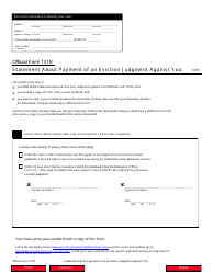 Document preview: Official Form 101B Statement About Payment of an Eviction Judgment Against You