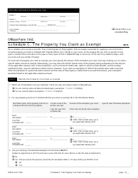 Document preview: Official Form 106C Schedule C The Property You Claim as Exempt