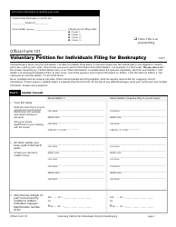 Official Form 101 Voluntary Petition for Individuals Filing for Bankruptcy