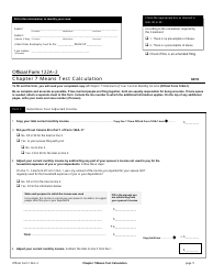 Official Form 122A-2 Chapter 7 Means Test Calculation