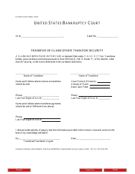 Document preview: Form B2100A Transfer of Claim Other Than for Security