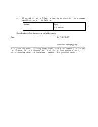 Form B2310B Order Fixing Time to Object to Proposed Modification of Confirmed Chapter 13 Plan, Page 2
