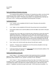 Instructions for Form B2500E Summons to Debtor in Involuntary Case, Page 4