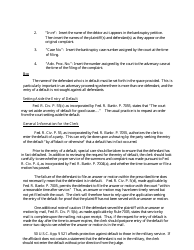 Instructions for Form 2600 Entry of Default, Page 2