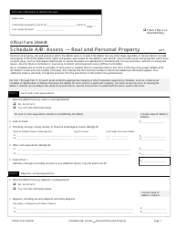 Document preview: Official Form 206A/B Schedule A/B Assets - Real and Personal Property