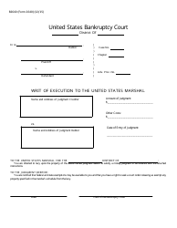 Document preview: Form B2640 Writ of Execution to the United States Marshal