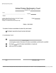 Document preview: Form B2710 Final Decree