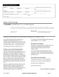 Official Form 3180FH &quot;Order of Discharge&quot;
