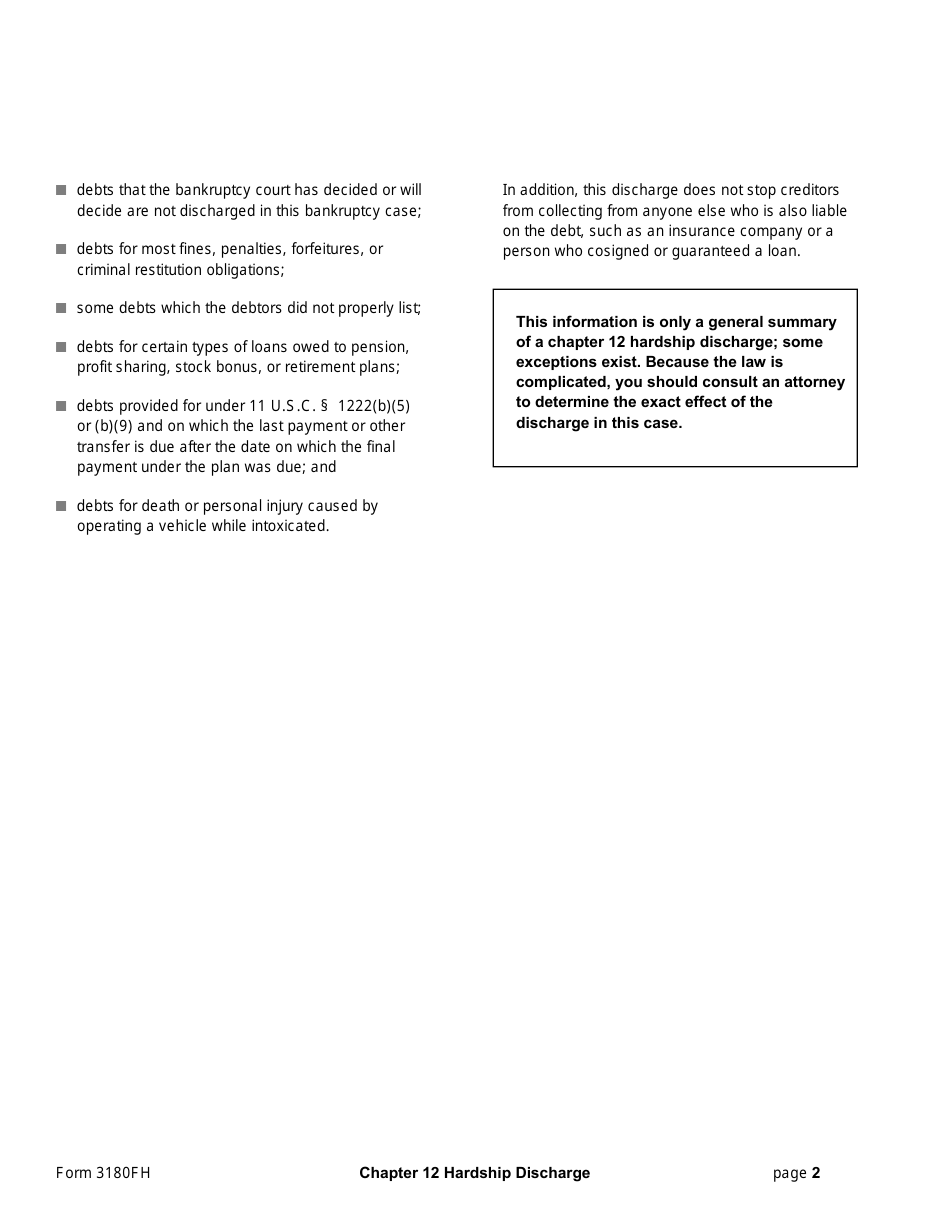 Official Form 3180FH Order of Discharge, Page 2
