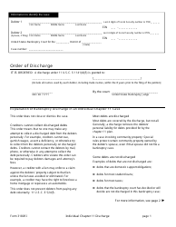 Official Form 3180RI &quot;Order of Discharge&quot;