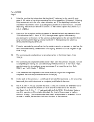 Instructions for Form B2500C Summons and Notice of Trial in an Adversary Proceeding, Page 3
