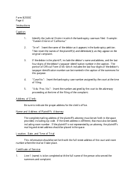Instructions for Form B2500C Summons and Notice of Trial in an Adversary Proceeding, Page 4
