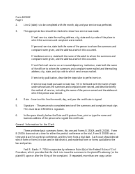 Instructions for Form B2500C Summons and Notice of Trial in an Adversary Proceeding, Page 5