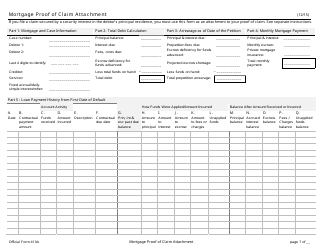 Official Form 410A Mortgage Proof of Claim Attachment