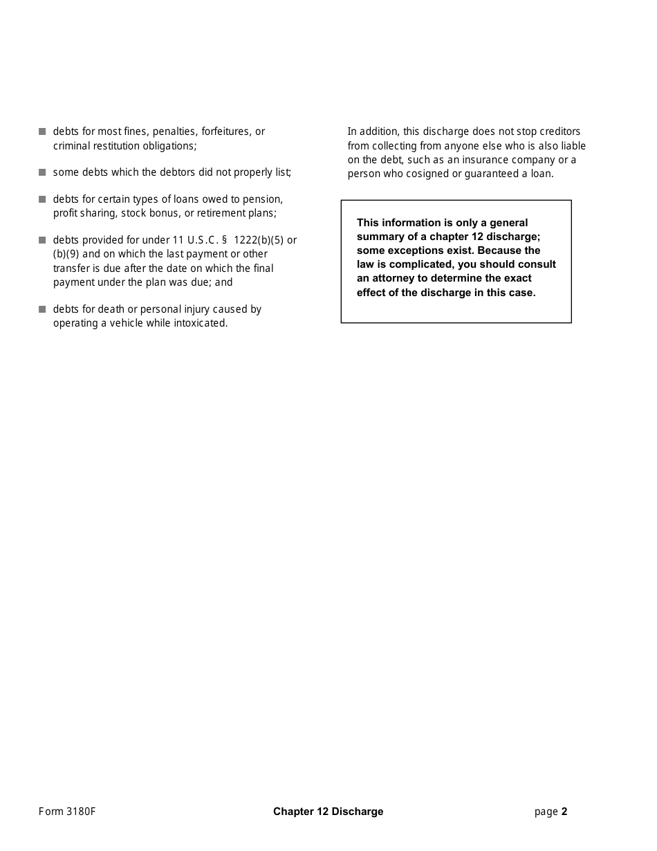 Official Form 3180F Order of Discharge, Page 2